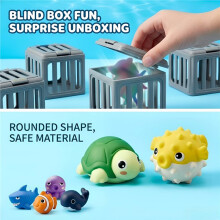 6pcs Pool Diving Toys Toddler Swimming Training Toys Toddler Bath Toy Set Fish Box Floating Animals Water Pools