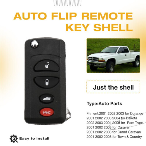 4 Buttons Replace Shell for  Stratus Viper for  300M Concorde Intrepid Sebring Auto Flip Remote Key Shell 2