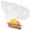 100 Pieces Cake Sandwich Disposable Plastic Containers, 4" Hinged Lid Cheesecake to Go Boxes for Home Bakery Cafe 4