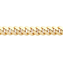 (24) Jewelco London Men's Solid 9ct Yellow Gold Domed Cuban Curb 12mm Chain Link Necklace - JBB456