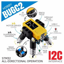 Programowalna Baza Robota BugC2, 4-Kanałowy Sterownik Silnika L9110S i Silnik Przekładniowy z Funkcją StickC PLUS2