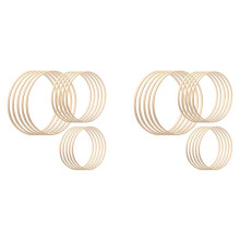 Bamboo Floral Hoop, 30 Pack 3 Sizes Dream Catcher Bamboo Wood Circle Ring for Wedding Decor Dream Catchers and Crafts