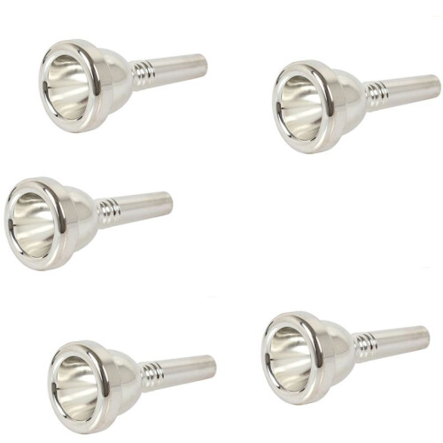 5X 12C Small Shank Trombone Silver Mouthpiece New 1