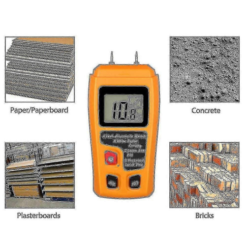 Wood Moisture Meter 0-90% Damp Meter Black Wyelv 2