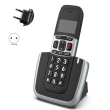 2X Handfree Landline Phone Caller Display Wireless Memory for Home Office School Business Office EU PLUG