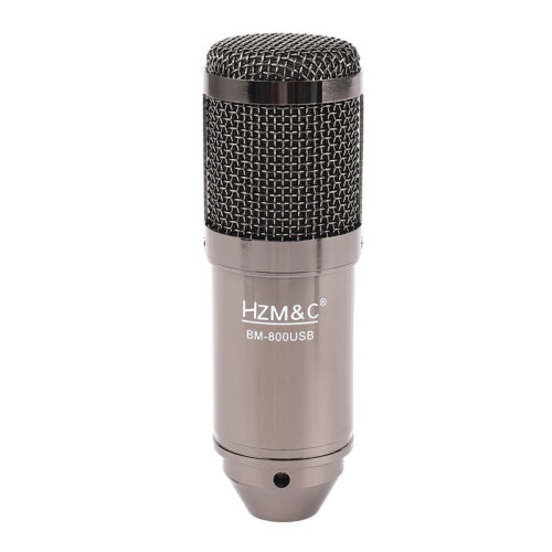 2X HZM&C Upgraded Bm 800 USB Condenser Microphone Studio Mic for Computer Recording Karaoke Pc (Black) 2