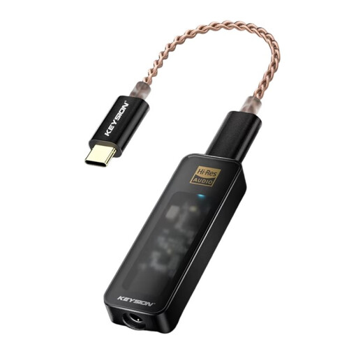 KEYSION CS43198 USB DAC Audio HiFi Decoder 384KHz DSD256 Type-C to 3.5mm Adjust EQ HD Headphone Amplifier for IOS Android Win10