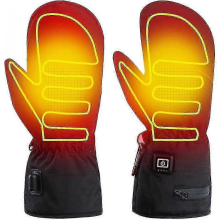 Beheizbare Damen-Fäustlinge, wiederaufladbare Touchscreen-Handschuhe, rutschfeste, fleecegefütterte Winterfäustlinge zum Skifahren