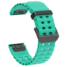 22-mm-Silikonarmband, kompatibel mit Garmin Fenix 8 47 mm/Fenix E 47 mm/Quatix 7 Pro Quick Release Ocean Uhrenarmband