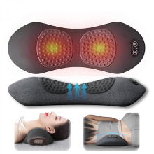 Lendensteunkussen met warmte, vibratie en tractie, elektrische rugmassager voor lage rugpijn