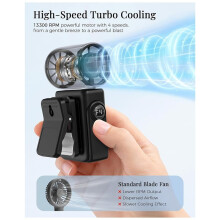 Hotsales Clip- Portable Fan,13350 RPM Rechargeable Handheld Fan with LED Display,360 Rotating Detachable Clip A