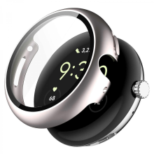 Schutzhülle aus hartem Polycarbonat für Google Pixel Watch 4 (41 mm) mit Schutzfolie aus gehärtetem Glas