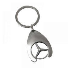 3x Sleutelhanger Winkelchip Winkelwagen Glanzend