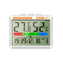 ANENG Digital Thermohygrometer Clock AP01 Snooze-Alarm Mode Air-Thermometer Humidity Multi-Scenario Type2