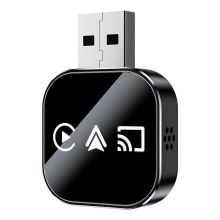 3-in-1 draadloze CarPlay Smart Mirror Link CarPlay Android Auto USB-dongle-adapter, van bedraad naar draadloos (plug-and-play).