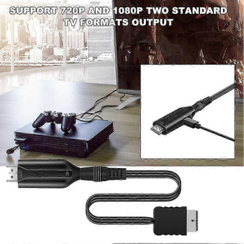 PS1 PS2 naar HDMI gameconsole aangesloten op tv multi interface high-definition kabel conversiekabel 2