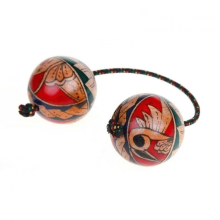 Kashaka Shaker Afrikaans percussie-instrument, duurzaam, handgeschilderd, DualBall Rhythm Asalato voor beginners, 1 stuk