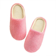 2er-Pack Hausschuhe für Damen, Winter, Baumwollgepolstert, Rosa