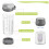 Replacement Mixing Container for  Blast Portable Blender Replacement with Carrying Handle Blade Cover Bottom Cap 4