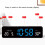 LED Electronic Clock USB Powered TEMP Week Dimmer Table Clock 12/24H Electronic LED Alarm Wall Clock 5