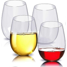 Copas de vino irrompibles 2025, vasos de plástico sin tallo irrompibles, reutilizables 2025