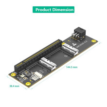 PCI- Express PCIe 5.0 X16 to Dual MCIO SFF-1016 Adapter Card