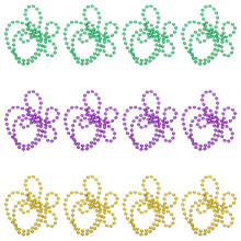 12St Mardi Gras Halssnoer Kleurrijke Kralen Voor Feestaccessoire