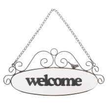 1Wit Deurbord Welkomstdecoratie Vintage Stijl
