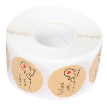 1Rol Kraft Papieren Sticker Voor Decoratie En Sealing