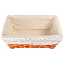 1St Compacte Woven Mand Met Binnenvoering Voor Sundries