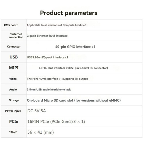 Waveshare for Raspberry Pi CM5 Super  Base IO Board  B Development Board for Compute Module 5 CM5--B-M 2