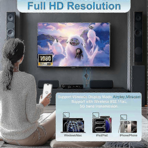 Νέας γενιάς TV Stick: Ασύρματος δέκτης Miracast HDMI για κατοπτρισμό οθόνης και ροή π 1