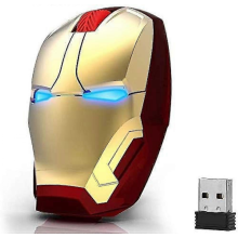Langaton hiiri Iron Man -hiiri Ergonominen 2,4 g kannettava tietokone Napsauta hiljaista hiirtä optiset hiiret USB-vastaanottimell