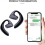 2025 Talkbuds Translator, Qinux Talkbuds, ακουστικά μεταφραστή με Bluetooth και εφαρμογή (μαύρ 4