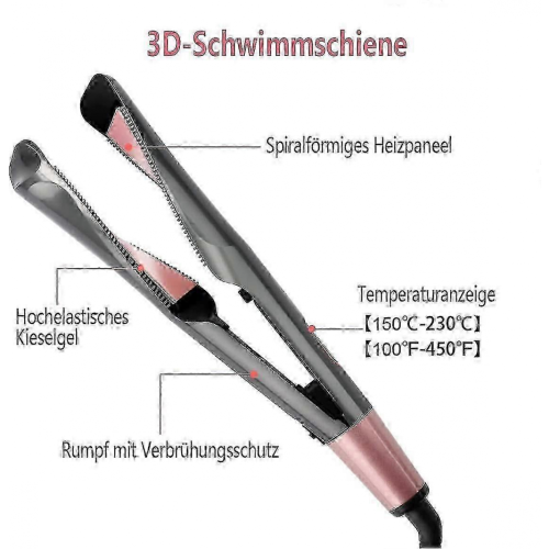 Multi functional styling twist rotating clamp 2-in-1 curling iron 1
