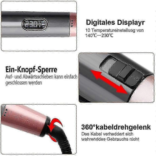Multi functional styling twist rotating clamp 2-in-1 curling iron 2