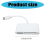 USB C Memory Card Reader 3 in 1 Memory Card Reader for TF Simultaneously Read Writer Memory Card Reader For Phone White 3