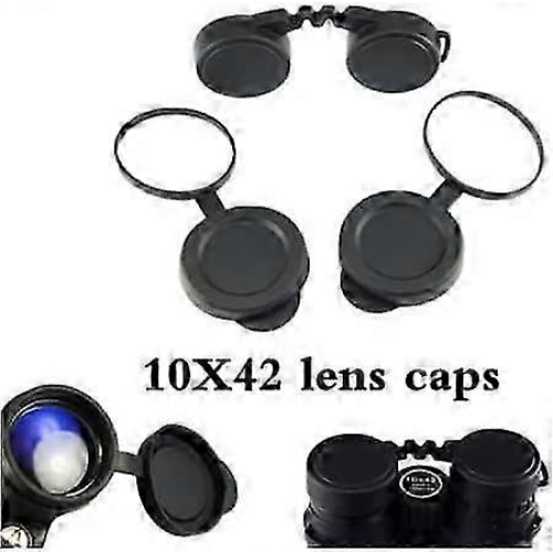 10x42 Rubber Lens Caps for Binoculars + Rainguard,Objective Optics Protection Covers 1