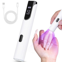 Gel Nail Handheld UV Lamp, White Mini Nail UV Lamp, Rechargeable Wireless Nail