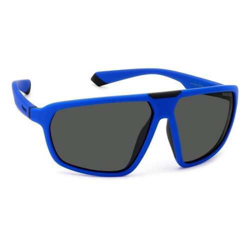Polaroid Sunglasses - Polaroid - 2142/S - Rectangular - Matte Blue Black - Polarized Gray Lenses 1