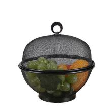 Ciotola per frutta a prova di moscerini della frutta, cestino per frutta in rete di grande capacità con coperchio