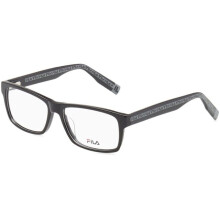 Óculos de sol masculino - FILA - Preto brilhante - Acetato - Retangular - 52 mm - Clássico - Adulto - 145 mm - 15 mm