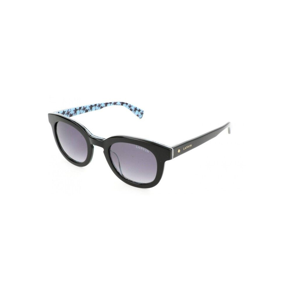 Lanvin Sln722v Sunglasses 47/24/140 Black With Shiny Pattern Acetate Woman Sln722v