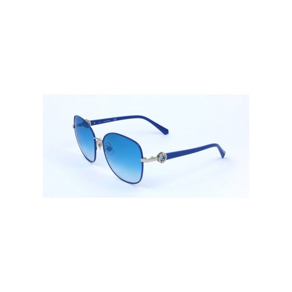 Swarovski Sunglasses Sk0254 58/17/140 Shiny Palladium Metal Woman Sk0254
