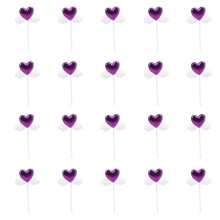 20St Hartvleugel Cupcake Topper Set PU & Stof Mix Voor Feestdecoratie