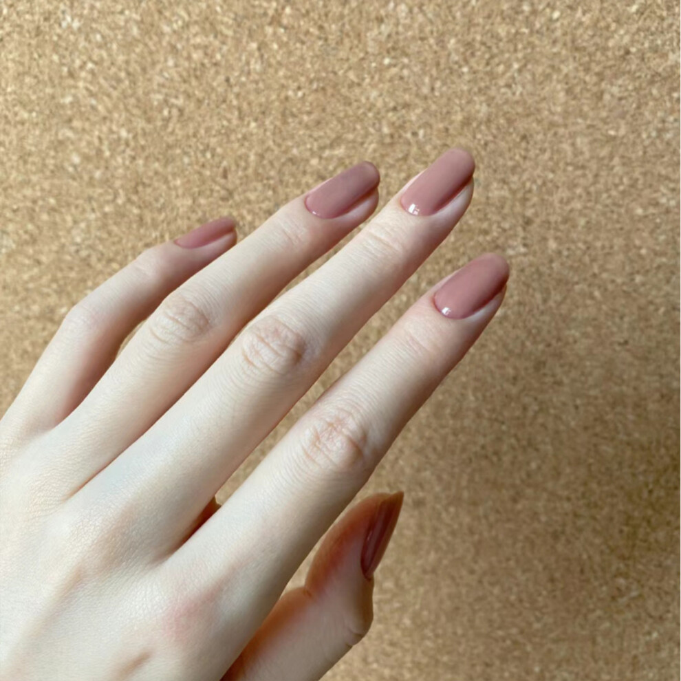 Dachuang Beauty (Jelly Glue Model) Pink Press-On Nails With Glue, Non-Fading