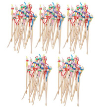 Bamboo Japanese Doll Ear Wax Pick Spoons Earwax Remover 100pcs