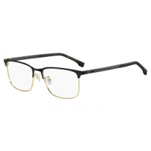 Óculos de Grau Hugo Boss BOSS 1802/F 55/17/145 Preto Fosco Dourado Armações de Metal MASCULINO BOSS 1802/F