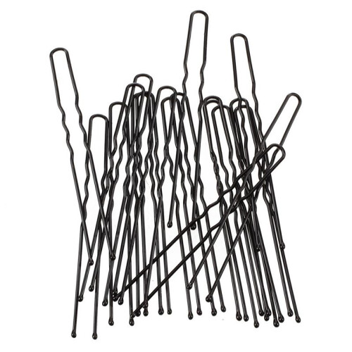 100 Pezzi La Donna 7 cm Lungo Metallo Nero DIY Chignon Pin 1