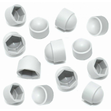 Białe plastikowe nakładki na nakrętki sześciokątne M8 – 20 sztuk. Osłony ochronne na nakrętki i śruby M8 (13 mm)